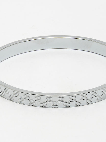 NVR Men's Silver-Plated Stainless Steel Kada Bracelet - Distacart