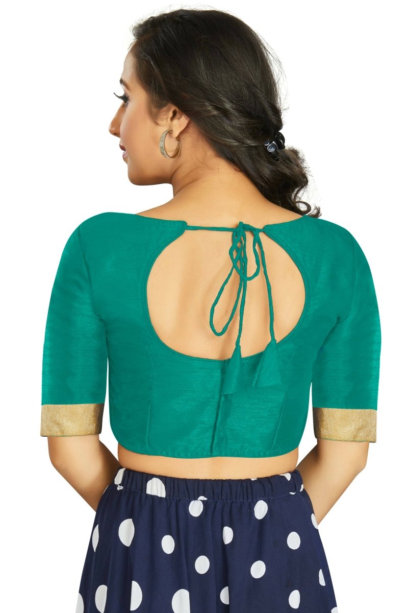 Aastha Fashion Women's Sea Green Art Silk Designer Traditional Readymade Blouse - Distacart