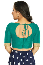 Thumbnail for Aastha Fashion Women's Sea Green Art Silk Designer Traditional Readymade Blouse - Distacart