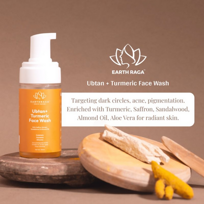 Earthraga Ubtan And Turmeric Foaming Face Wash - Distacart