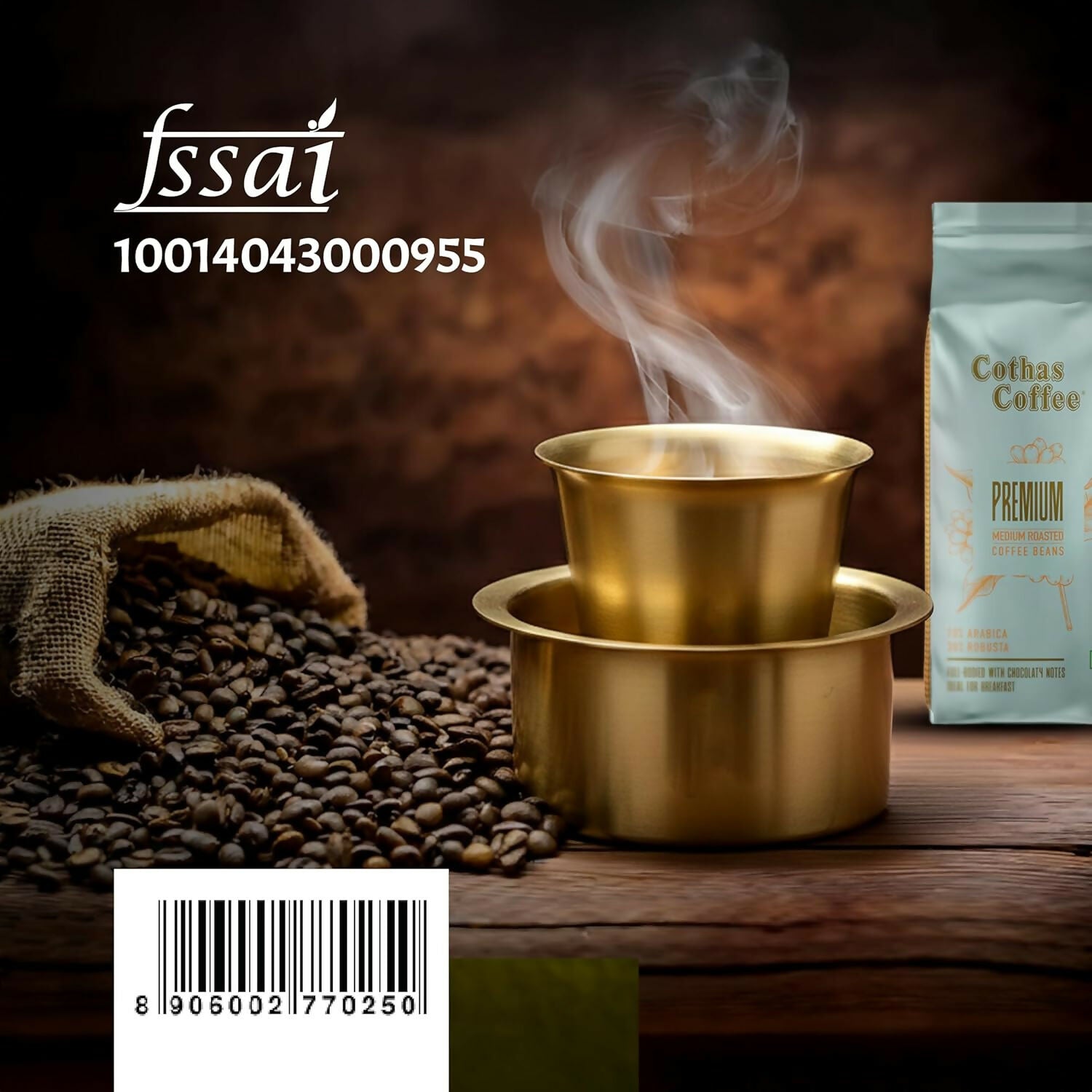 Cothas Coffee Premium Gold Medium Roasted Coffee Beans - Distacart