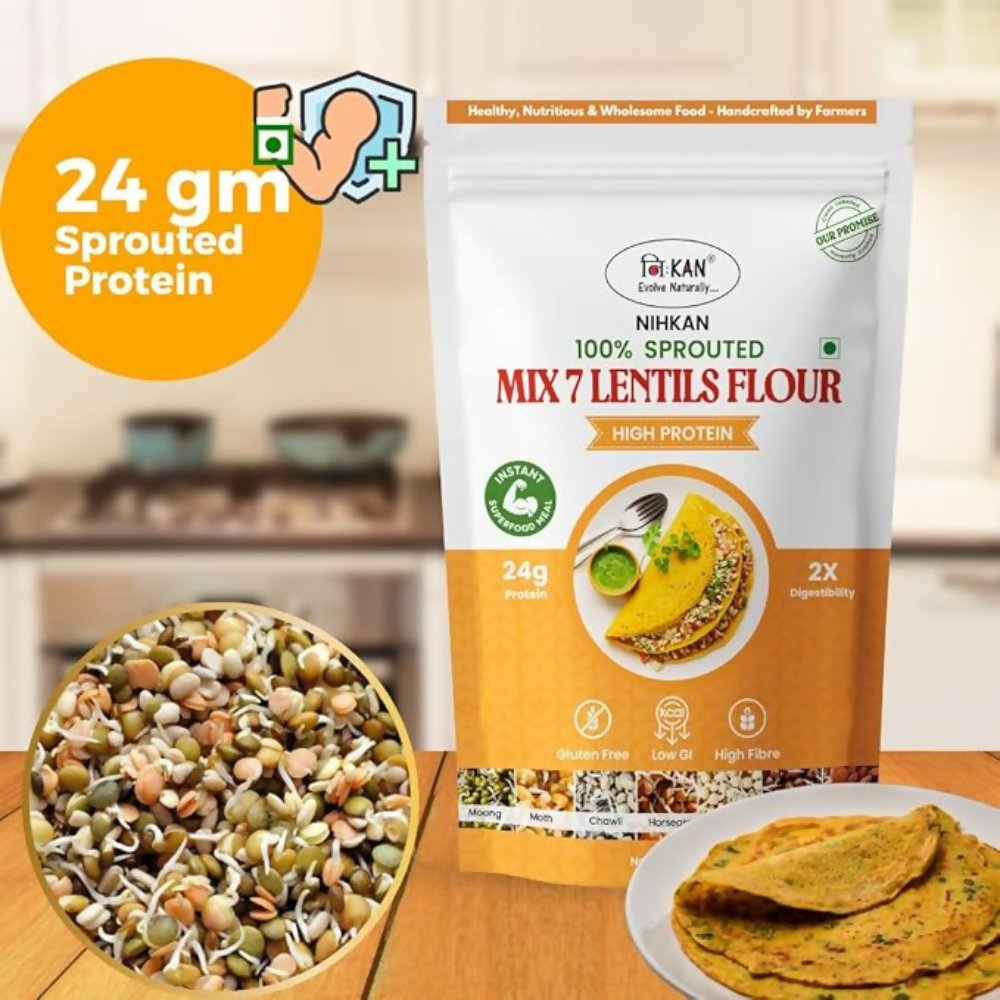 NIHKAN Sprouted Multi 7 Lentils High Protein Flour - Dista