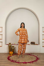 Thumbnail for Joban Fashion Peach Hand Block Print Cotton Kurta Set - Distacart
