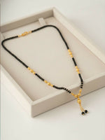 Thumbnail for NVR Women Black Gold Plated Mangalsutra - Distacart