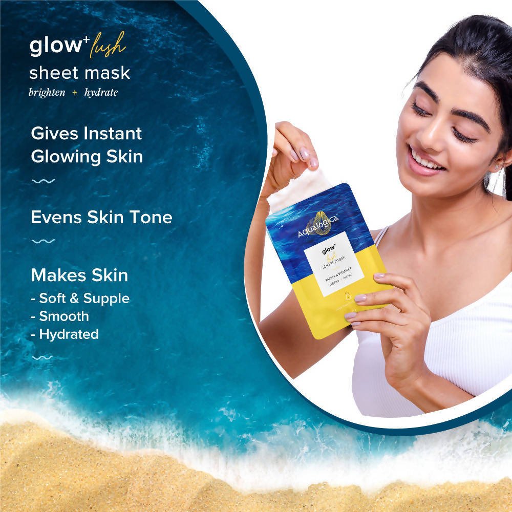 Aqualogica Glow+ Lush Sheet Mask - Distacart