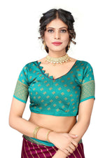 Thumbnail for Vamika Purple Printed Art Silk Saree - Distacart