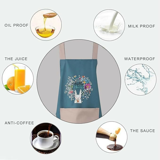 Klimet Waterproof Kitchen Apron For Women-Assorted (pack of 2) - Dista