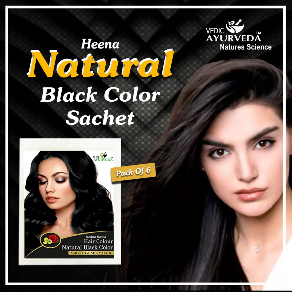 VedicAyurveda Henna Hair Color - Black - Dista