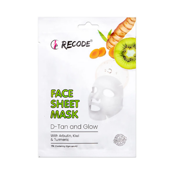 Recode D Tan And Glow Face Sheet Mask - Distacart