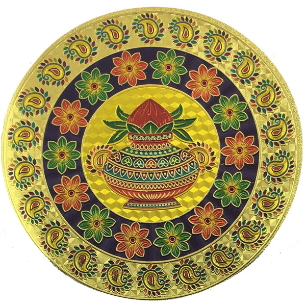 Stickerbazaar Micro Golden Embossing Rangoli Stickers - Distacart