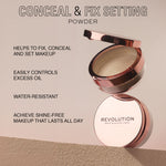 Thumbnail for Makeup Revolution Conceal & Fix Setting Powder - Light Yellow - Distacart