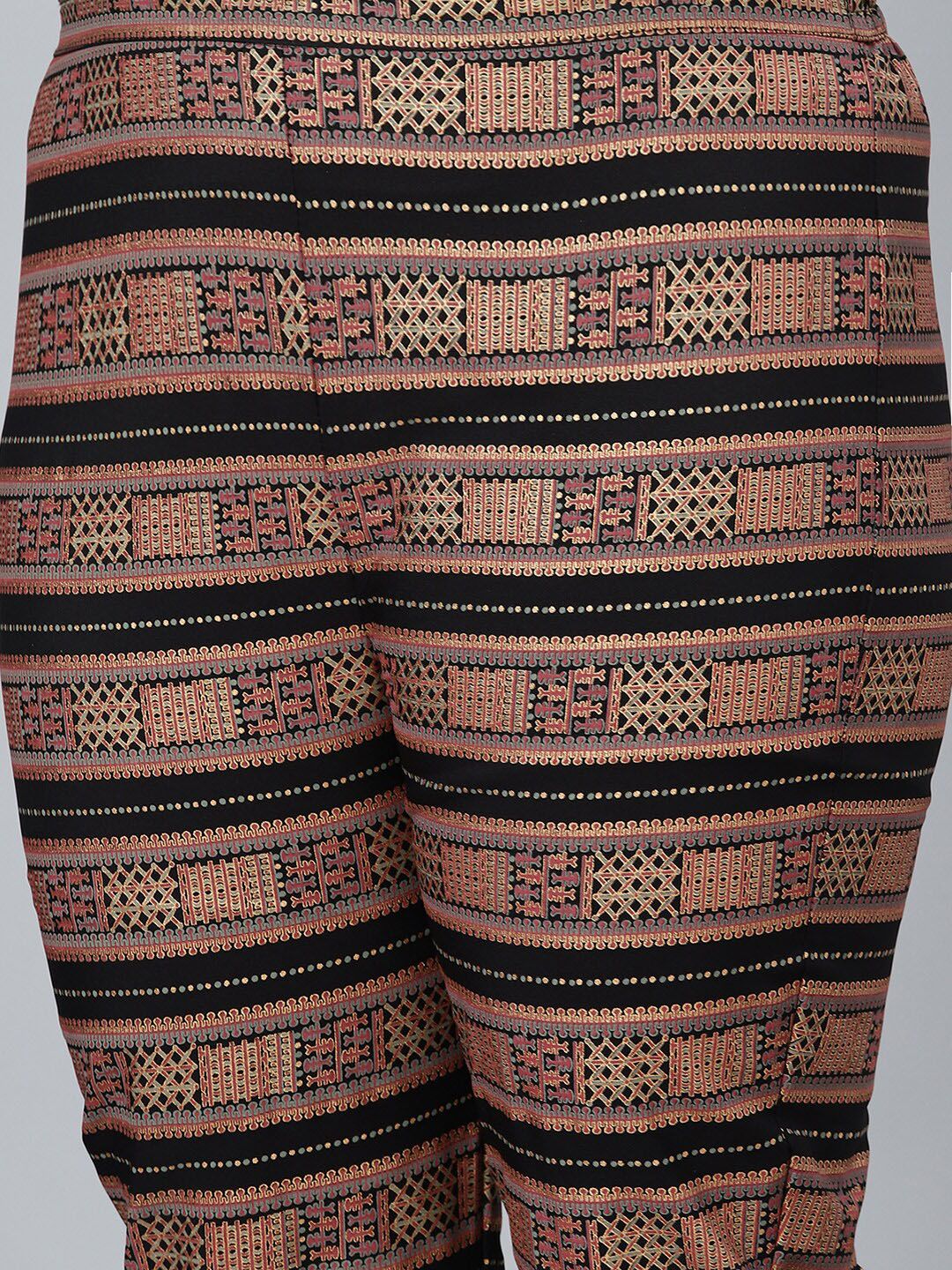 Sztori Plus Size Abstract Printed Straight Kurta with Trousers - Distacart