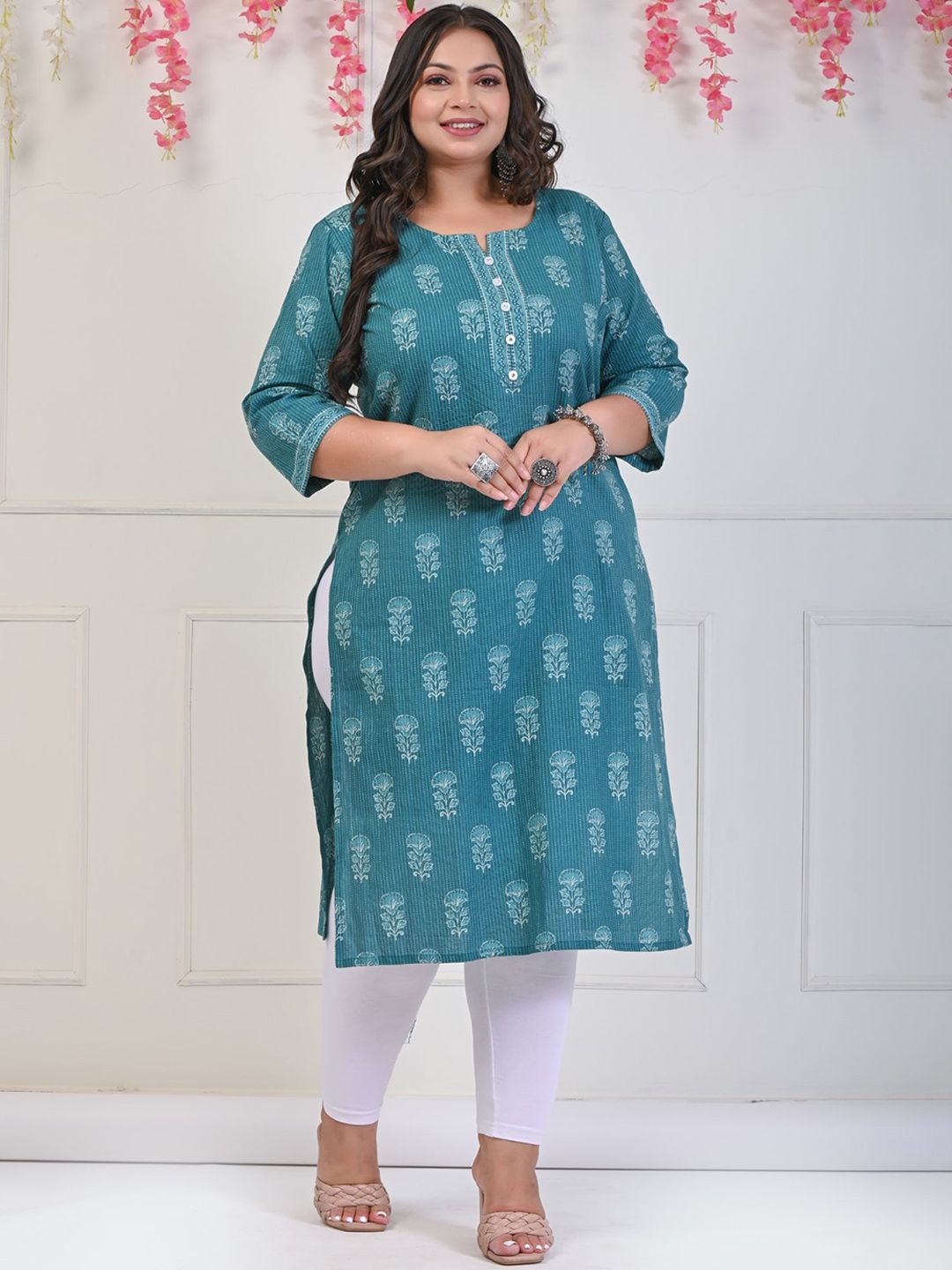 Swasti Ethnic Motifs Printed Pure Cotton Kurta