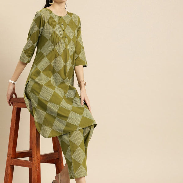 Anouk Women Printed Regular Pure Cotton Kurta with Trousers - Distacart