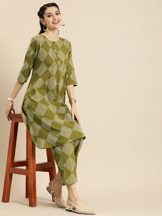 Anouk Women Printed Regular Pure Cotton Kurta with Trousers - Distacart