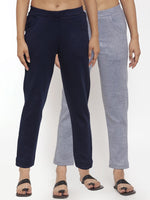 Thumbnail for TAG 7 Women Acrylic Pack of 2 Wool Blend Ankle-Length Leggings Pants - Distacart