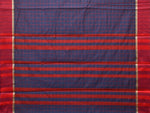 Thumbnail for Dark Blue and Red Bamboo Cotton Saree with Big Checks Design No Blouse - Global Threads - Distacart