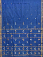 Thumbnail for Dark Blue Uppada Cotton Handloom Saree with Assorted Buta Pallu Design - Global Threads - Distacart