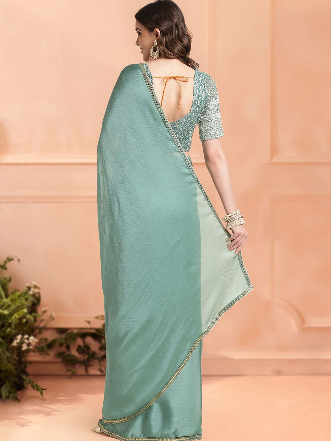 Mitera Women Embellished Sequinned Saree - Distacart