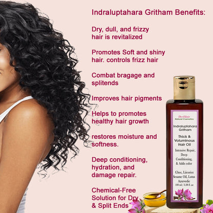 hair oil Indralupdhara Ghritam for Dry & Brittle Hair – A nourishing Ayurvedic formula to restore moisture and softness
