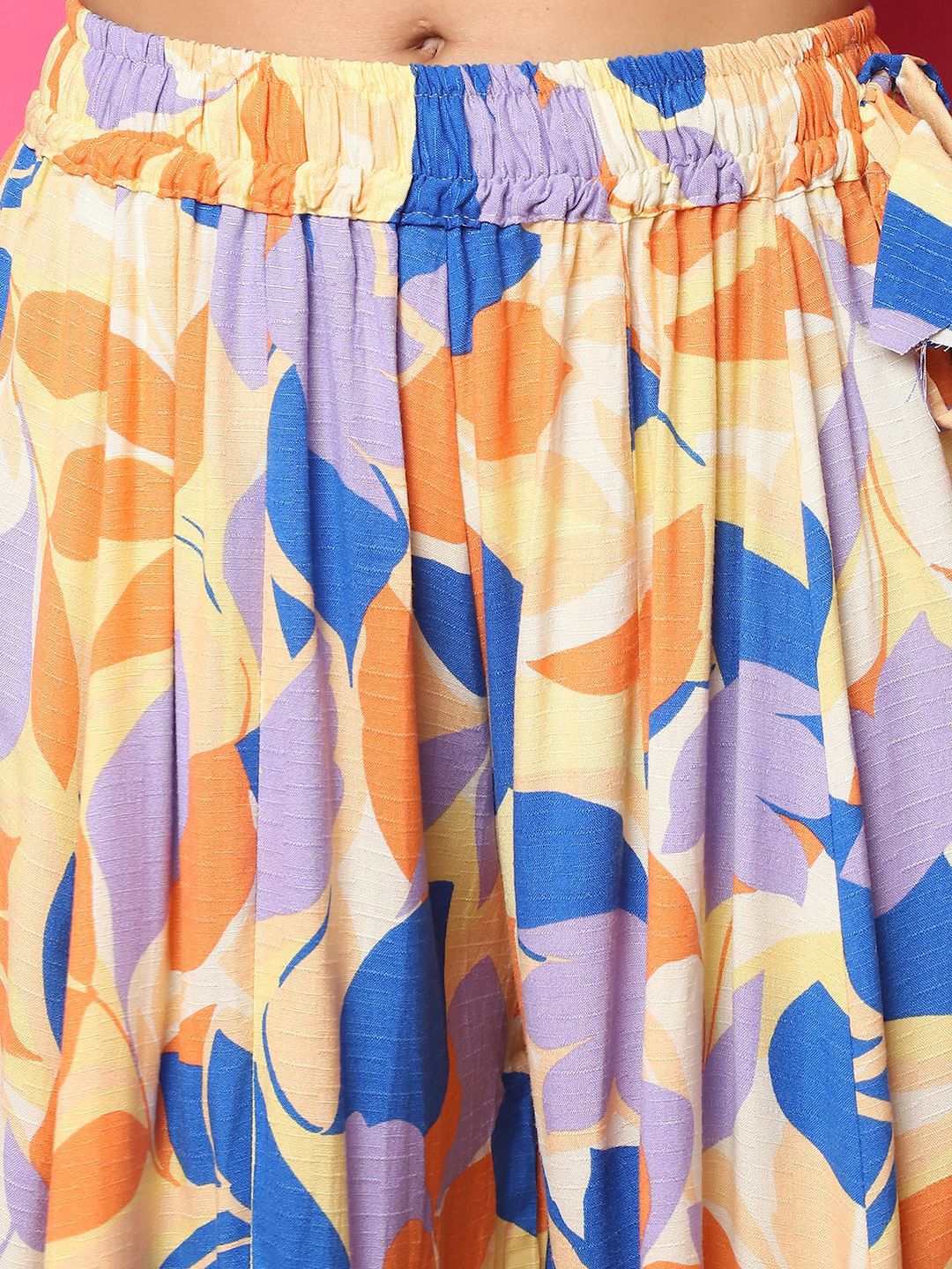 TAG 7 Women Floral Printed Flared Palazzos