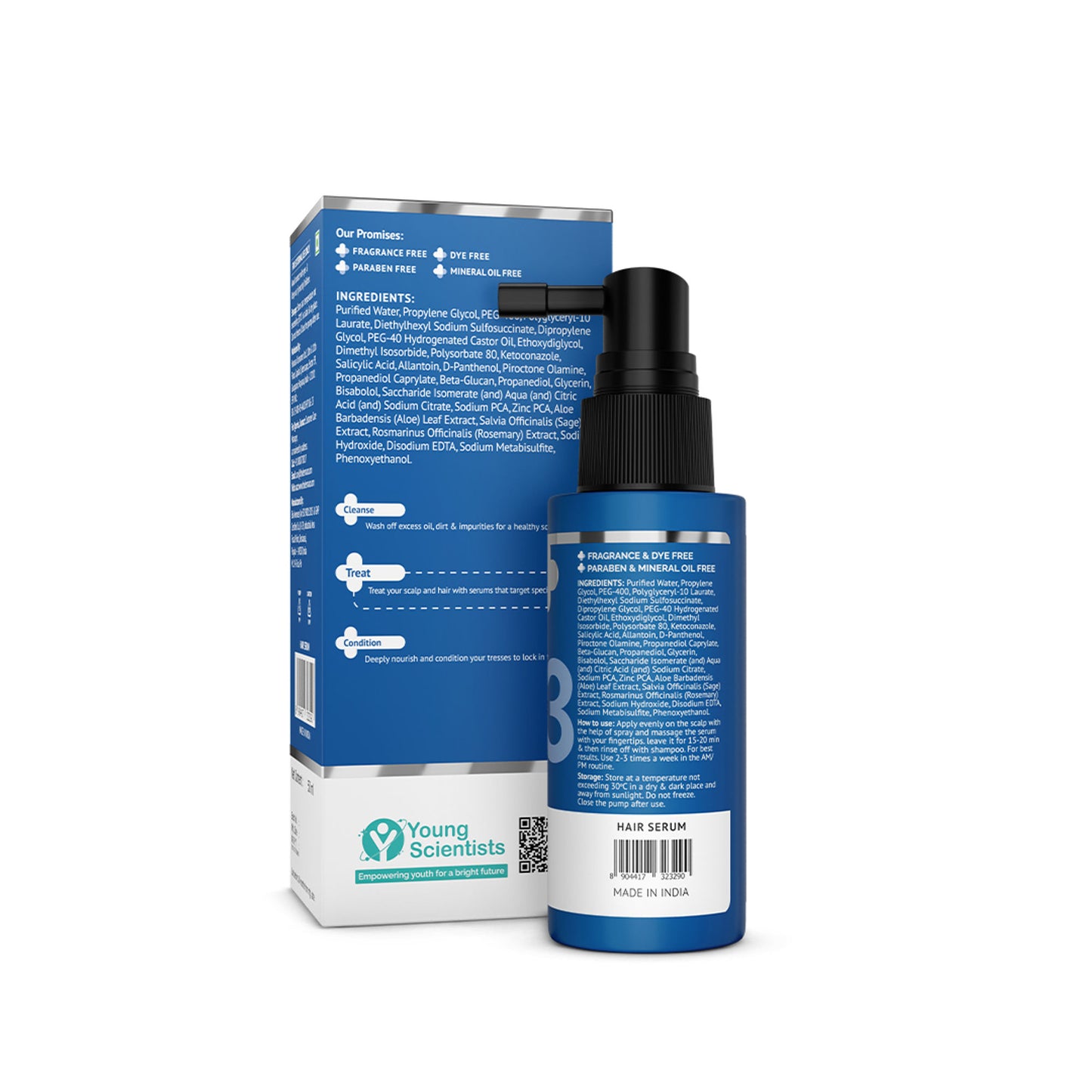 The Derma Co Triple Actives Anti-Dandruff Scalp Serum - Dista