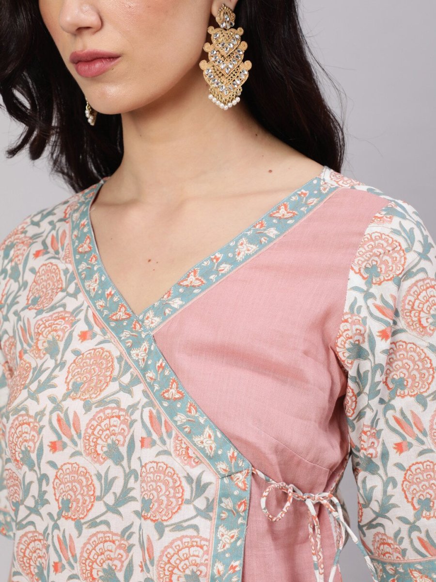 Aks Ethnic Motifs Printed A-line Layered Kurta - Distacart