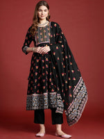 Thumbnail for Anouk Floral Printed Regular Kurta with Trousers & With Dupatta