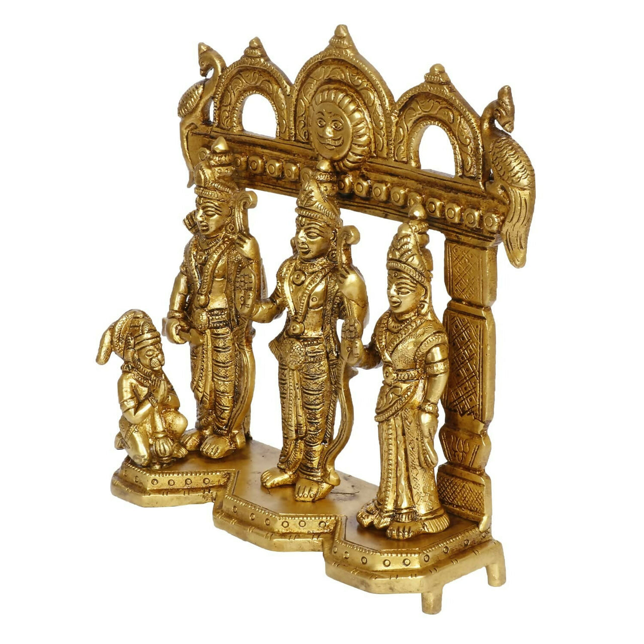 Artvarko Brass Ram Darbar Statue Shree Ram Ji Sita Laxman Hanuman - Distacart