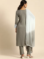Thumbnail for All About You Women Embroidered Chikankari Kurta With Trousers & With Dupatta - Distacart