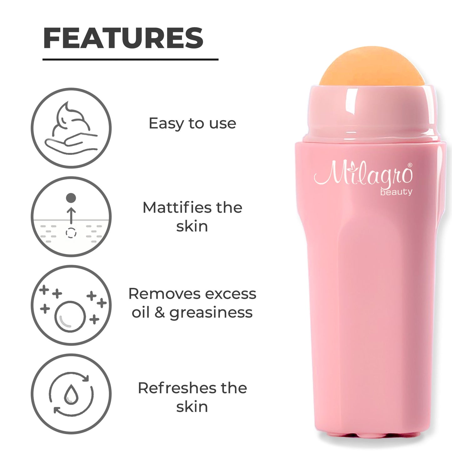 Milagro Beauty Volcanic Roller - Distacart