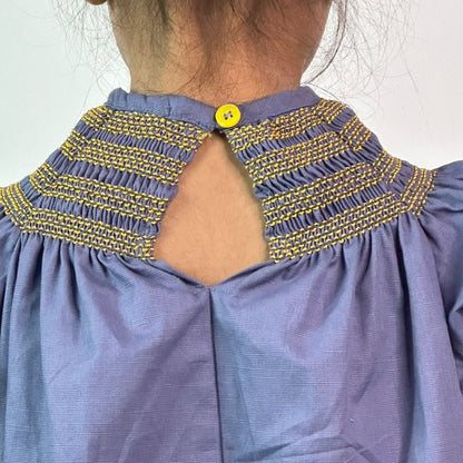 ArthLife Indigo Smocked Dress - Distacart