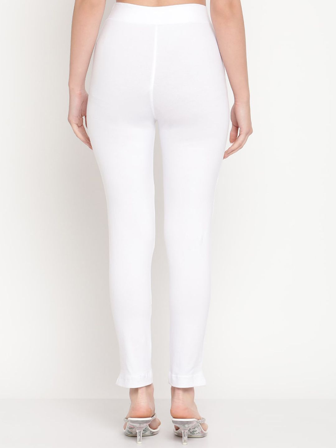 TAG 7 Women Yellow & White Pack of 2 Straight Fit Ankle-Length Leggings - Distacart