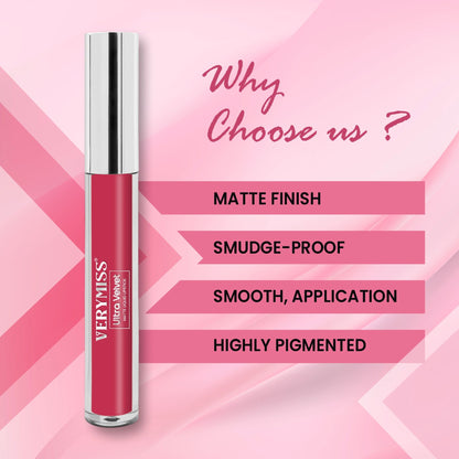 VERYMISS Ultra Velvet Matte Liquid Lipstick - 212 Fire Brick - Distacart