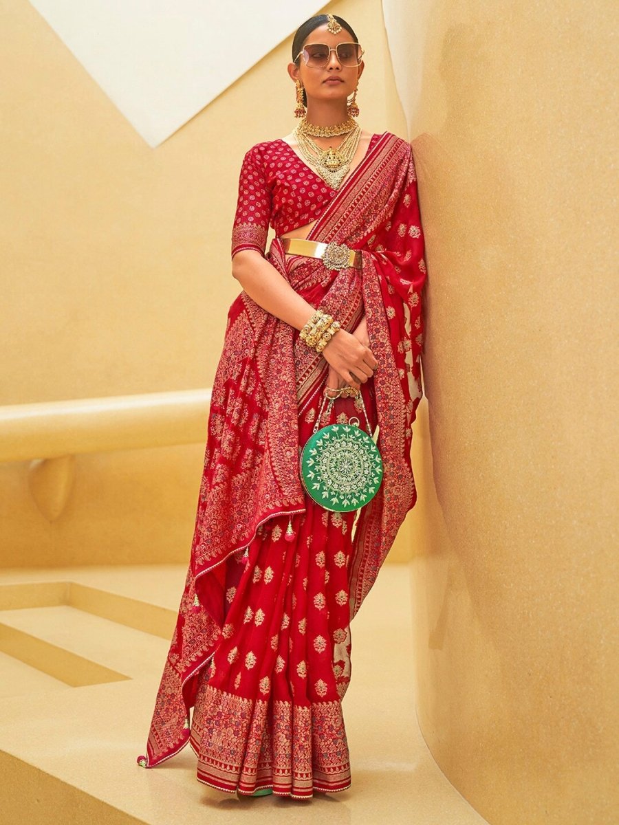 Anouk Woven Design Zari Organza Banarasi Saree - Distacart