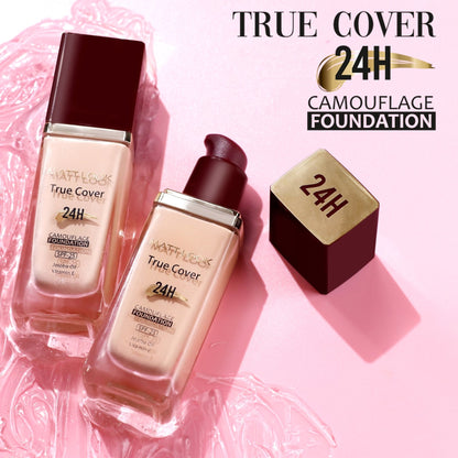 Matt Look True Cover Camouflage 24Hrs Long Stay Foundation - Rose Beige - Distacart