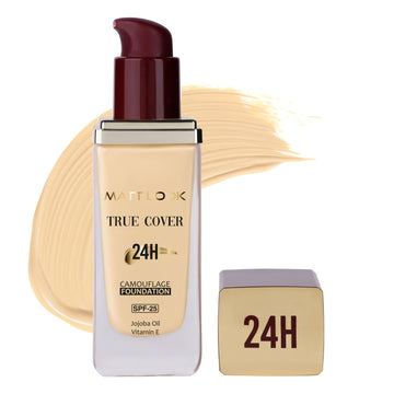 Matt Look True Cover Camouflage 24Hrs Long Stay Foundation - Warm Nude