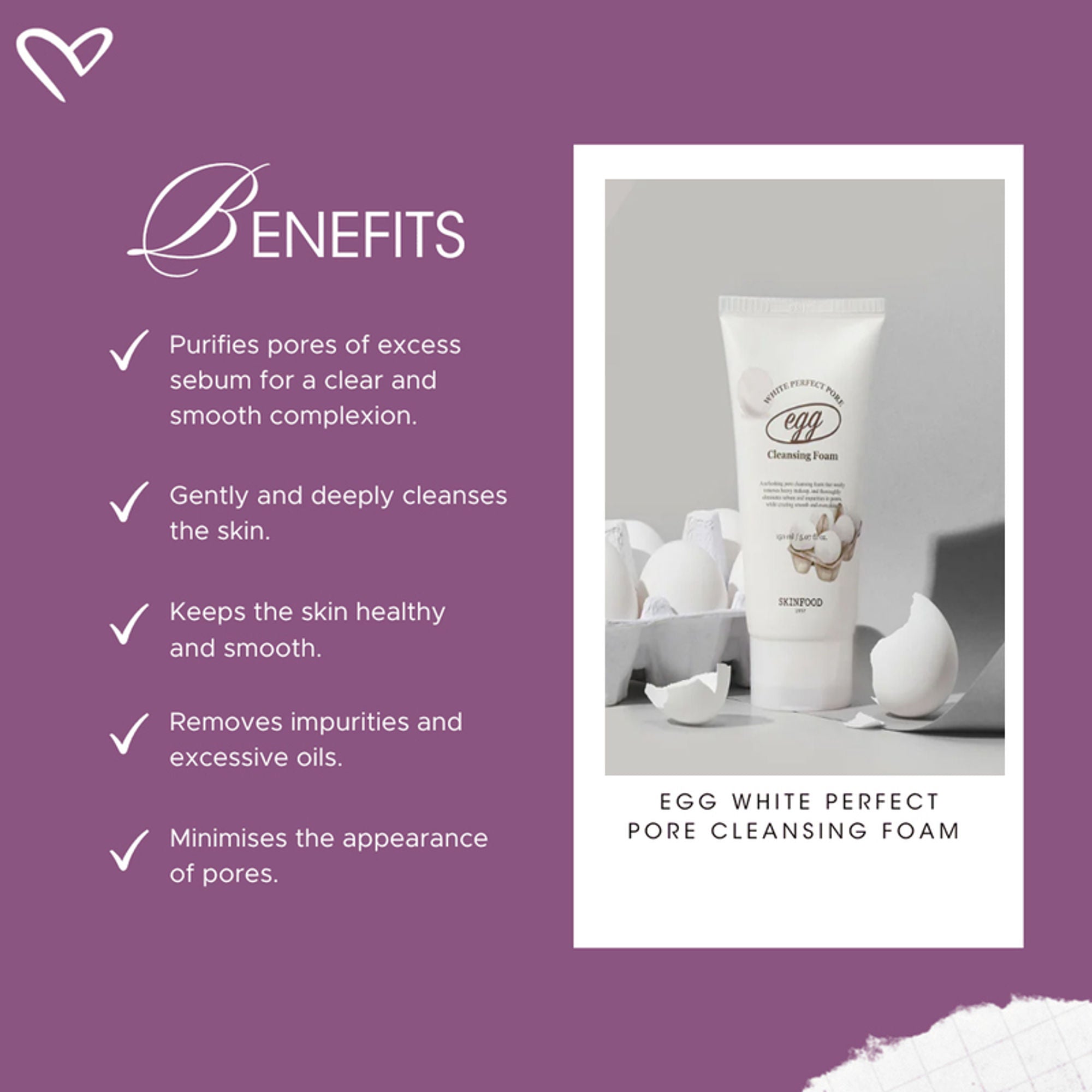 Skinfood Egg White Perfect Pore Cleansing Foam - Distacart