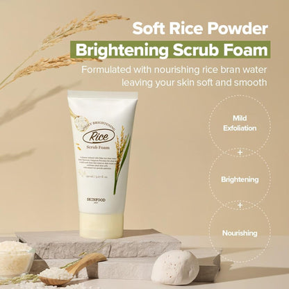 Skinfood Rice Daily Brightening Scrub Foam - Distacart