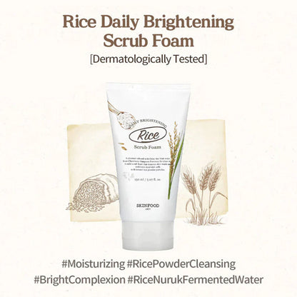 Skinfood Rice Daily Brightening Scrub Foam - Distacart