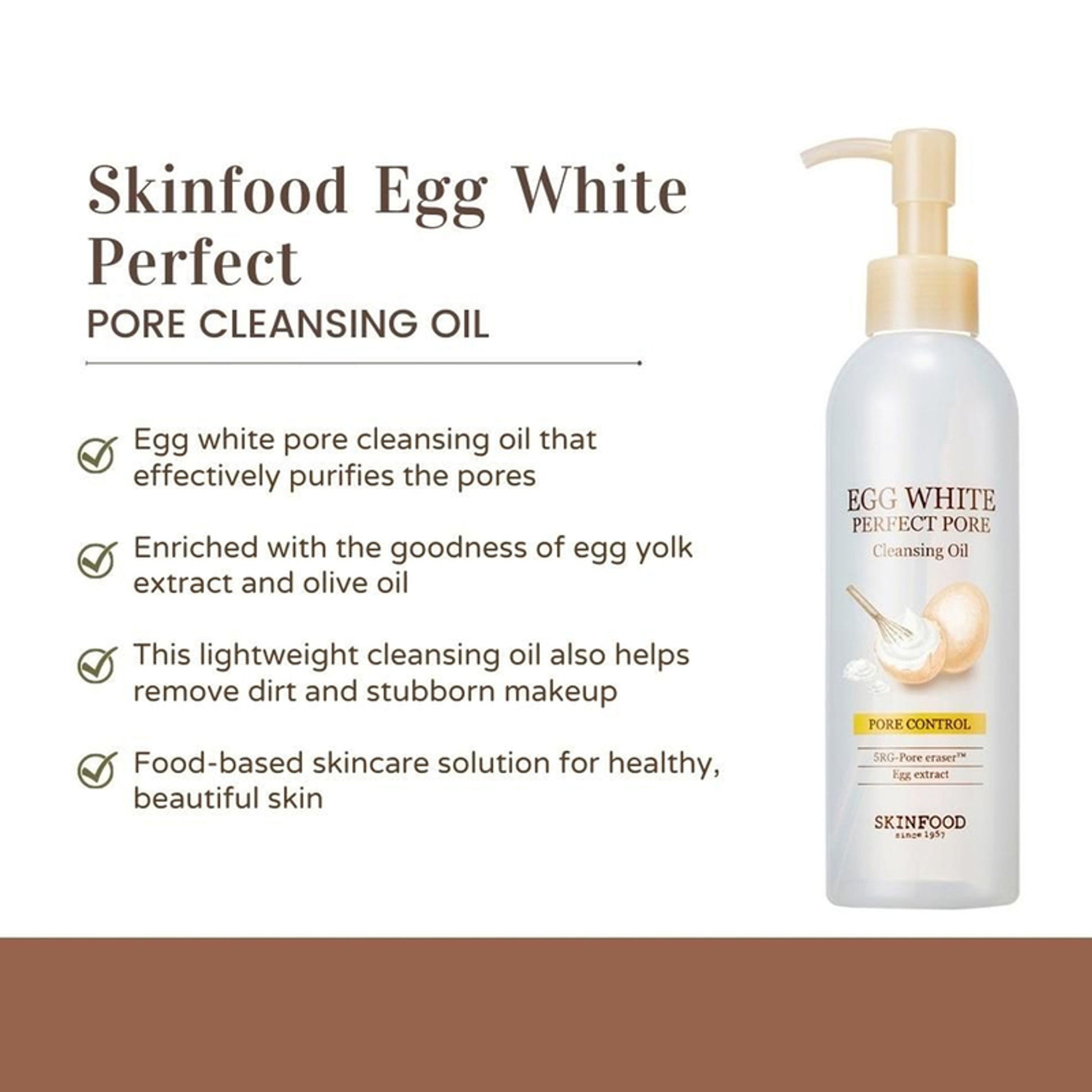 Skinfood Egg White Perfect Pore Cleansing Oil - Distacart