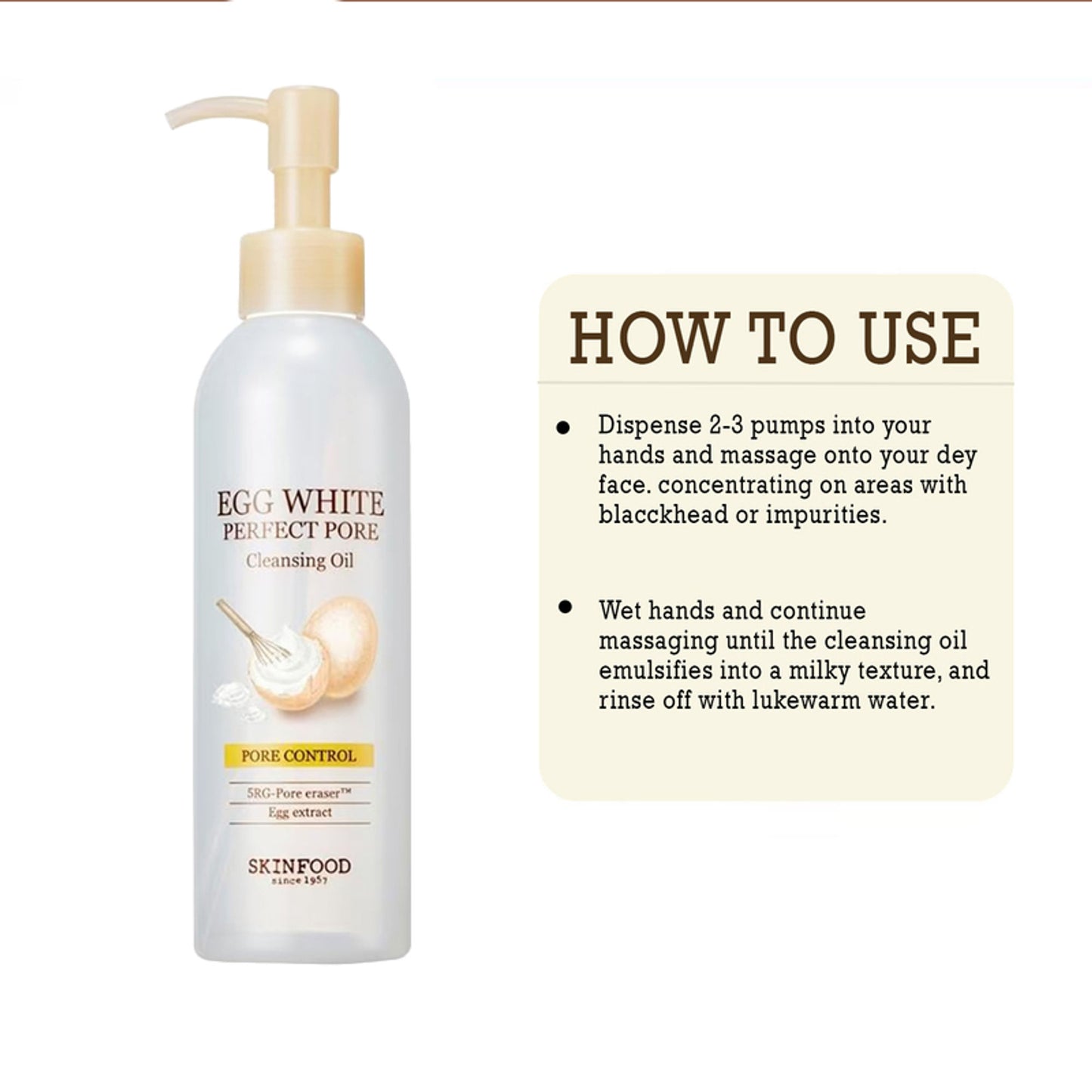 Skinfood Egg White Perfect Pore Cleansing Oil - Distacart