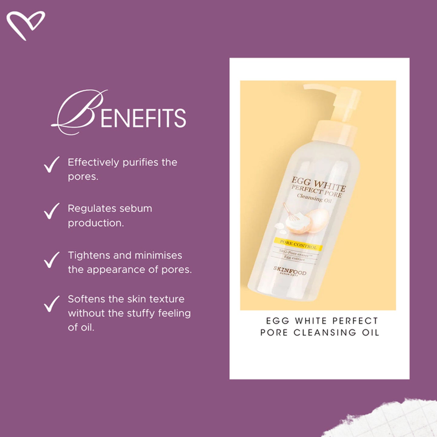 Skinfood Egg White Perfect Pore Cleansing Oil - Distacart