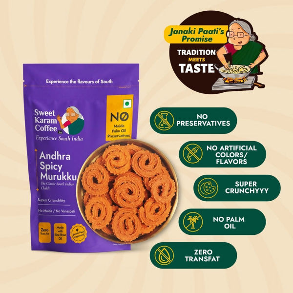 Sweet Karam Coffee Andhra Murukku (Classic Crunch) - Distacart