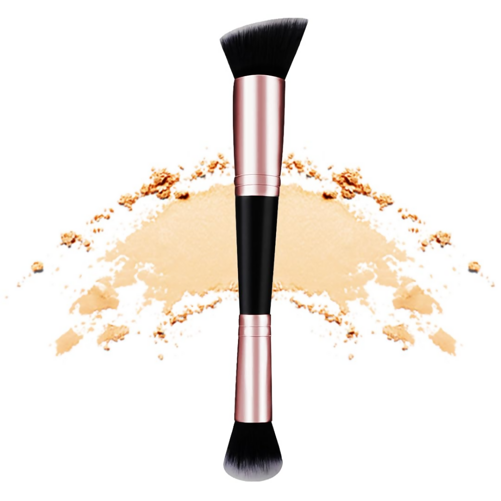Gleva Multipurpose Kabuki Makeup Brush Dual-Ended Foundation Brush - Dark Brown - Distacart