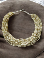 Thumbnail for Inhanns Handmade Beaded Multilayer Necklace, 20 Layers - Cream - Distacart