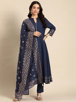 Thumbnail for Anouk Printed Kurta with Trousers & With Dupatta - Distacart