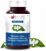 Thumbnail for bliss welness joint health calcium zinc megnesium d3 k2 veg tablet