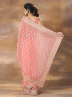 Thumbnail for kasee Floral Embroidered Saree With Blouse Piece - Distacart
