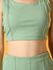 Myshka Women's Green Solid Party Top - Distacart